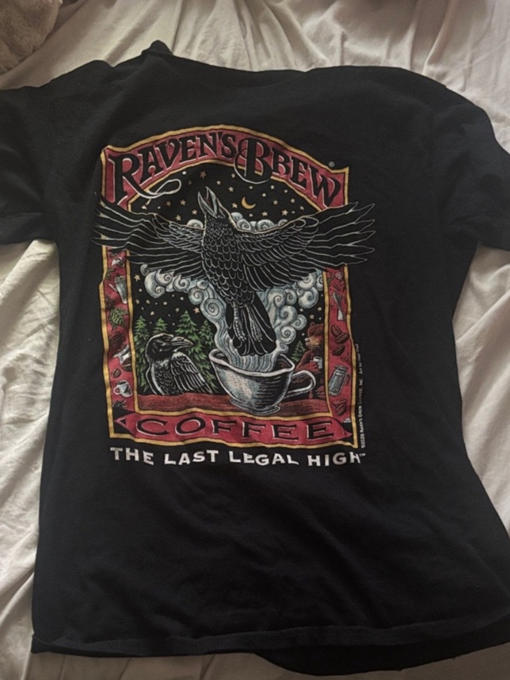 Ravens Brew Coffee Graphic Tee - Black